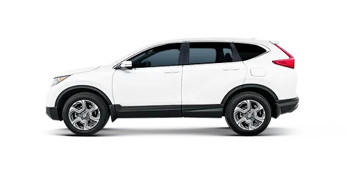 White SUV, side view